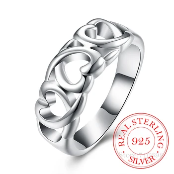 100% 925 Sterling Ezüst Szerelmes Szív Gyűrű, Személyre szabott vagy Nem Szabott Örökkévalóság Gyűrű, egy Végtelen Szeretet, Ajándék, Ujj Gyűrű a Nők