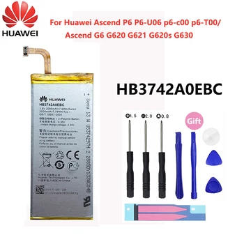 100% Eredeti Hua Wei HB3742A0EBC Akkumulátor, Huawei Ascend P6 P6-U06 p6-c00 p6-T00 Ascend G6 G620 G621 G620s G630 Volta