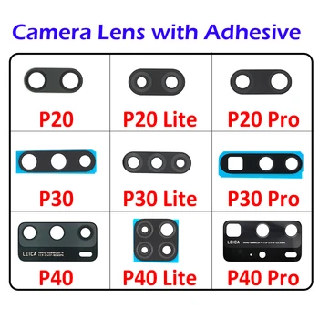 100% - os Üveg Anyaga A Huawei P20 P30 P40 Pro Lite E 5G Vissza a Hátsó Üveg Kamera Lencséje A Ragasztó Csere