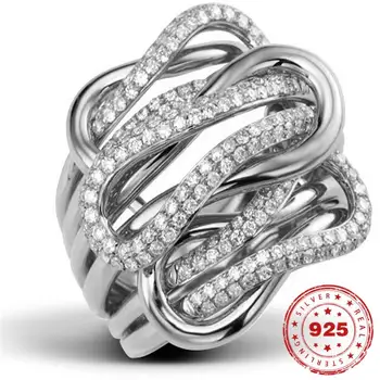 100% Valódi S925 Sterling Ezüst Színű Karátos FL Gyémánt Gyűrű Nők Anillos De Bizuteria Drágakő 925 Ezüst Ékszerek, Esküvői Gyűrű