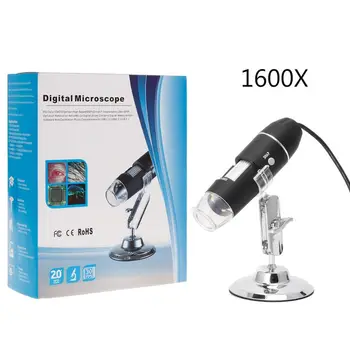 1600X USB Digitális Mikroszkóp Kamera Endoszkóp 8LED Nagyító Tartani Állvány