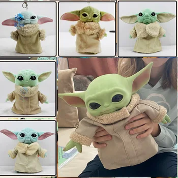 5 / 28 cm Star Wars Yoda baba grogu PVC Animációs Plüss Játék Yoda mester mandalo baba, gyermek játék, ajándék, baba Hátizsák dísz