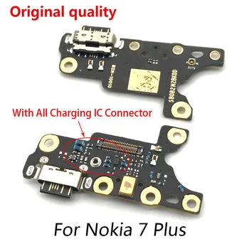 5 Db/sok .USB Töltő Port Töltő Dokkoló Antenna Csatlakozó Mikrofon Flex Kábel Áramkör Nokia 7 Plus TA-1049 1055 1062