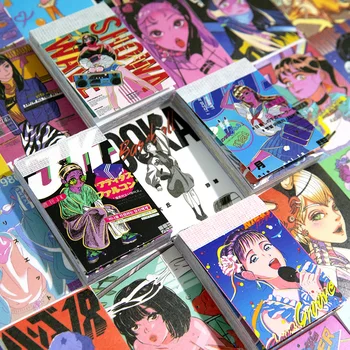 50 Lap Retro Showa Lány, Dekorációs Matrica Könyv Scrapbooking Stick Címke Napló Album Kawaii Írószerek Matrica Tartozékok