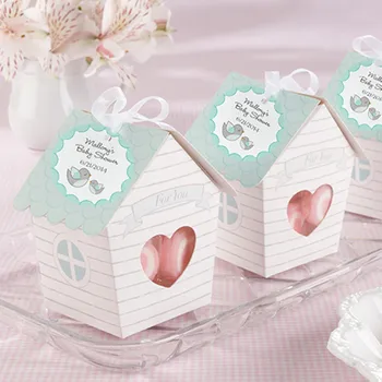 50pcs Mini Szerelmi Fészket a Madár ház Baba Zuhany Candy Doboz Édesség Dobozok esküvői szívességet csokoládé, ajándék doboz
