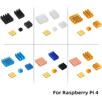 5db Raspberry Pi 4 Modell B Heatsinks Készlet Hűtő Pad Fém Alumínium Radiátor Passzív Hűtés hűtőborda a Raspberry Pi 4