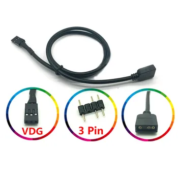 5V 3PIN RGB VDG Átalakítás Line Kábel Csatlakozó GIGABYTE Fő Alaplap 5V 3Pin RGB VDG, hogy normális 3Pin cserealkatrészek
