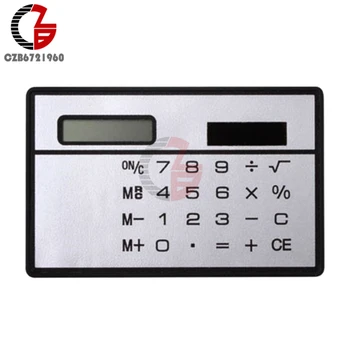 8 Számjegy Ultra Vékony Mini Slim Hitelkártya Solar Power Pocket Calculator