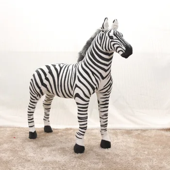 90cm Nagy Eléggé Állandó Zebra élénk Szimulált Kitömött Állatok lehet lovagolni modell Gyerekek mount decorat Plüss baba, Gyermek játék, ajándék