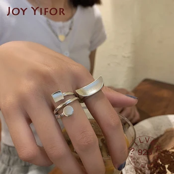 925 Sterling Ezüst gyűrű a nők finom Ékszerek ventage stílus Kreatív Személyiség Retro Állítható Gyűrű Születésnapi Ajándék