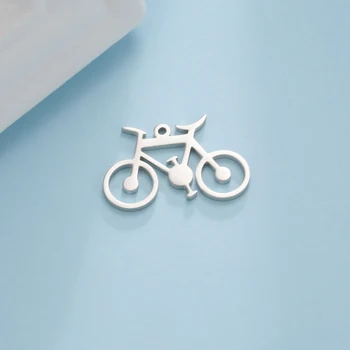 A Forma 5 db Kerékpár, Bicikli Varázsa Női Nyaklánc, Arany Színű Rozsdamentes Acél Divat Sport Varázsa Ékszer Készítés Tartozékok