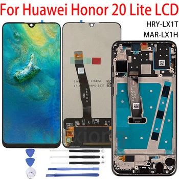 A Huawei Honor 20 lite LCD Kijelző MAR-LX1H érintőképernyő A Huawei Honor 20i Kijelző HRY-LX1T LCD Csere Alkatrészek