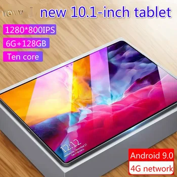 A legjobb Eladási 2022 Tabletas 10.1 inch 2 Az 1-ben Tabletta 6 gb Ram, 128gb Android 9.0 4G Hálózat Kettős Kártya Dual StandbySupport Zoom