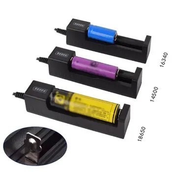 A lítium Akkumulátor USB Android Töltő Adapter Vakító Lámpa Tartozékok 18650 Töltő 26650 Okos 3,7 V Akkumulátor Univerzális 1 Slot