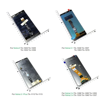 A Nokia 3 TA-1020 3.1 TA-1049 3.1 Plusz TA-1113 3.4 TA-1288 5.4 LCD Kijelző érintőképernyő Digitalizáló Közgyűlés cserealkatrészek