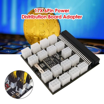 ATX 12V 17x 6Pin Power Modul Breakout Board Készletek 17pcs 18AWG 6-Pin 8-Pin hálózati Kábel BTC Bányászati