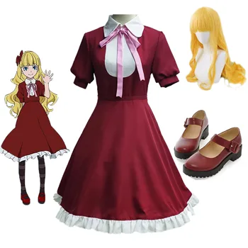 Bungo Kóbor Kutyák Alice cosplay jelmez Piros ruha egységes Halloween jelmezek Anime ruhák ruhák cosplay paróka, cipő Szett