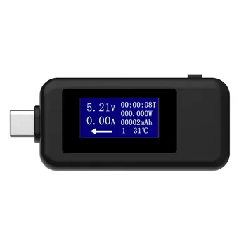 C-típusú Többfunkciós Dual USB-Teszter Voltmérő Biztonsági Monitor DC Digitális Voltmérő Feszültség-Mérő Készülék Védelme