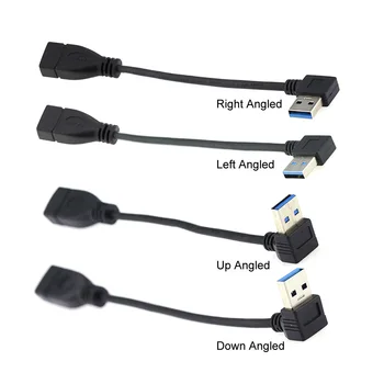 Chenyang Típusú USB 3.0 Női USB 3.0 Típus-Egy Férfi, Jobb, Bal, Fel, Le Könyök 90 Fokos Hosszabbító Kábel, 20cm 5Gbps