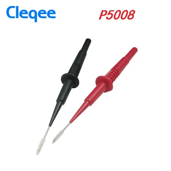 Cleqee P5007 P5008 2db Szigetelés Piercing Tű roncsolásmentes Multiméter Teszt Szondák Piros/Fekete