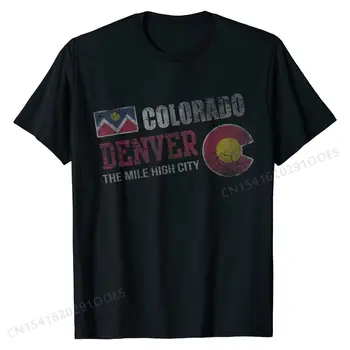 Denver Colorado T-Shirt A nagyvárosban Póló, Egyedi Tshirts Eladó Maximum Póló Pamut Férfi Őrült
