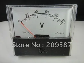 DH670 Analóg Voltos Feszültség Voltmérő Panel Méter DC 0-100V