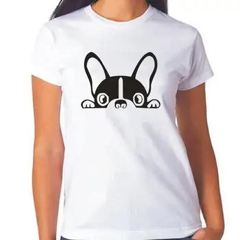 Divat Boston Terrier Kutya Nyomtatás Nők Tshirt Alkalmi Póló Női Rövid Ujjú Tshirt Hipszter Póló Női Felsők Camiseta Mujer