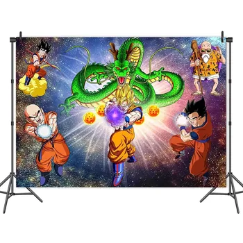 Dragon Ball Háttér Ruhával Fotózás Szülinapi Buli Háttér Ruhával Szoba Dekoráció Kiegészítők Háttér Fal 150X100cm