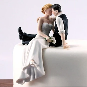 esküvői szívességet, dekoráció--A Szerelem, Menyasszony, Vőlegény Pár Figura esküvői torta topper