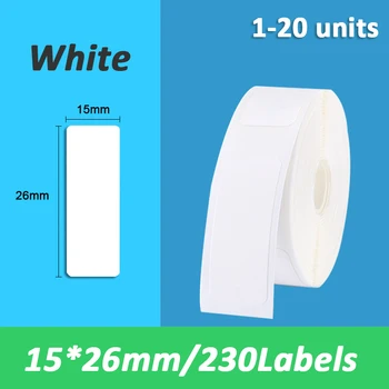 Fehér 15x26mm/230 címke Niimbot D11 Vezeték nélküli feliratozógép Hordozható Bluetooth Thermal címkenyomtató Otthoni Irodai Nyomtató