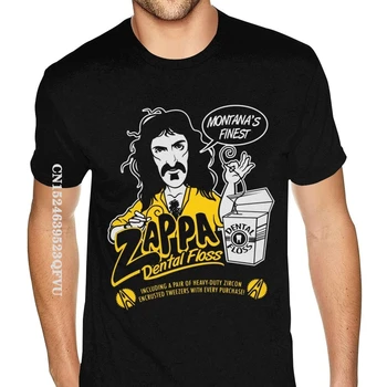 Frank Zappa Túlméretezett Póló Férfi Fekete Grafikus póló Nyomtatott Póló Pamut Férfi póló Nyomtatott Retro
