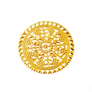 Ingyenes szállítás 5db Arany Színű Filigrán Cabochon Beállítások Pakolások Csatlakozók Kézműves Ajándék, Dekoráció DIY Megállapítások 6cm