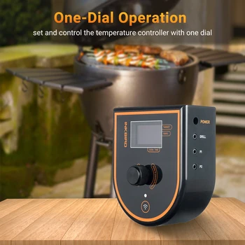 Inkbird ISC-007BW GRILL Hőmérséklet-szabályozó Automatikus Grill ételek Hőmérő Kijelző&Riasztó támogatnia kell a Bluetooth &2.4 GHz Wi-Fi