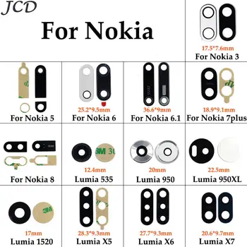 JCD A Nokia Lumia 3 5 6 8 X5 X6 X7 7 Plus 6.1 950 950XL1520 Hátsó Hátsó Kamera Üveg objektívvédő a Ahesive Matrica Csere