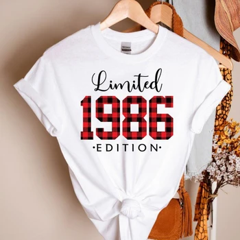 Leopárd 1986 ing, Limitált Kiadás 1986-Os Pólót, Vintage 1986 póló női , 35 Születésnapi Ajándék 100% pamut nő tshirts