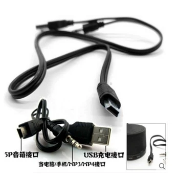 Mikro & MINI USB férfi Férfi USB 2.0 5pin Standard + 3,5 mm-es AUX Audio Jack Csatlakozás Adapter Kábel Hangszóró Mp3 MP4 Lejátszó