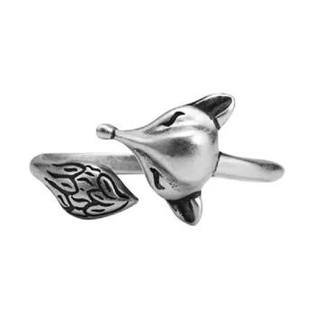 S990 Sterling Ezüst Charm Gyűrűk 2021 Népszerű Egyszerű Matt Fox Minta Divat Ékszerek Tiszta schuster szállás Kezét Díszek a Nők