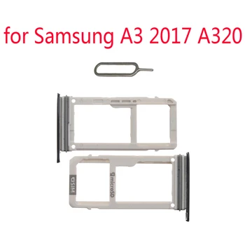 Samsung Galaxy A3 2017 A320 A320F A320Y Eredeti Telefon Ház Új SIM Tálca Adapter, Micro SD Kártya Tálca Jogosultja Slot
