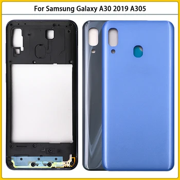 Samsung Galaxy a30-as 2019 A305 A305F SM-A305F Középső Keret Előlap + Akkumulátor hátlap Hátsó Fedelet a30-as Ház Esetben Cserélje ki