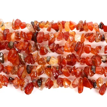 Szabálytalan Chip Sötét Piros Csíkos Agates Kavics Természetes Kő, Gyöngy Ékszerek Készítése DIY Laza Távtartó Gyöngy Nyaklánc Kézzel készített