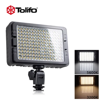 Tolifo PT-160b 160 led Kamera Lámpa Bi-color Hőmérséklet Állítható Fotózás DSLR Fotó Videó Fény Canon Nikon