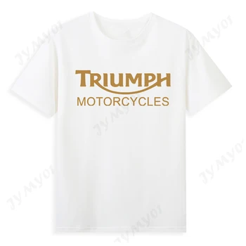 Triumph motorkerékpár póló Férfi Márka Levelet Galléros Pamut Felső 2021 Nyári Nyomtatott Grafikai Luxus Márka
