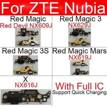 USB Töltés Testület A ZTE Nubia Vörös Mágia 3 3S Mars X NX616J NX619J NX629J Vörös Ördög NX609J Usb Töltő Dokkoló Tábla Javítás Alkatrész