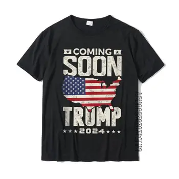 Vicces Hamarosan Donald Trump 2024 Politikai Rally-Póló Normál Tshirts Uralkodó Póló Pamut Férfi Ajándék