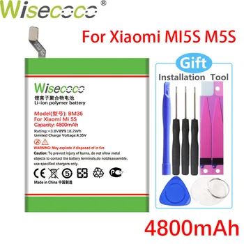 WISECOCO 4800mAh BM36 Akkumulátor Xiaomi Mi5S 5S Mobiltelefon Raktáron Kiváló Minőségű Akkumulátor+követőkód