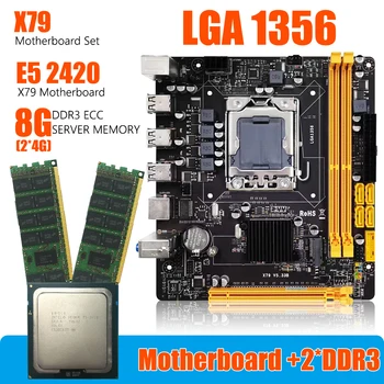 X79 Alaplap LGA 1356+E5 2420 CPU+2x4G/8G DDR3 ECC Memória Állítva a PC Fórumon Xeon E5 Processzor Asztali Számítógép Készlet