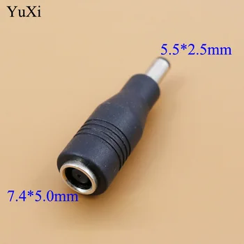 YuXi 7.4x5.0 mm Női 5.5x2.5mm DC Jack Csatlakozó Laptop Adapter Extender, Converter For HP DELL