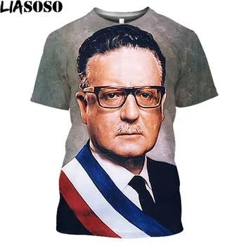 Évjárat Salvador Allende Chilei Venceremos Szocializmus Guevara Férfi Tshirt Japán Streetwear Tshirts Tervező Póló Pólók Felsők