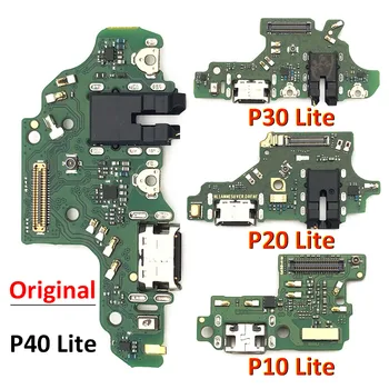 Új, 100% Eredeti Töltés USB Csatlakozó Tábla Port Igazgatóság Flex Kábel Huawei P9 P10 P20 Pro P30 P40 Pro Lite Plusz P40 Lite E