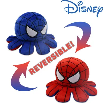Új Disney kétoldalas Pókember, vasember Plüss Játék Flip Játék Multifunkcionális Szomorú Játék a Gyermekek Karácsonyi Ajándékok